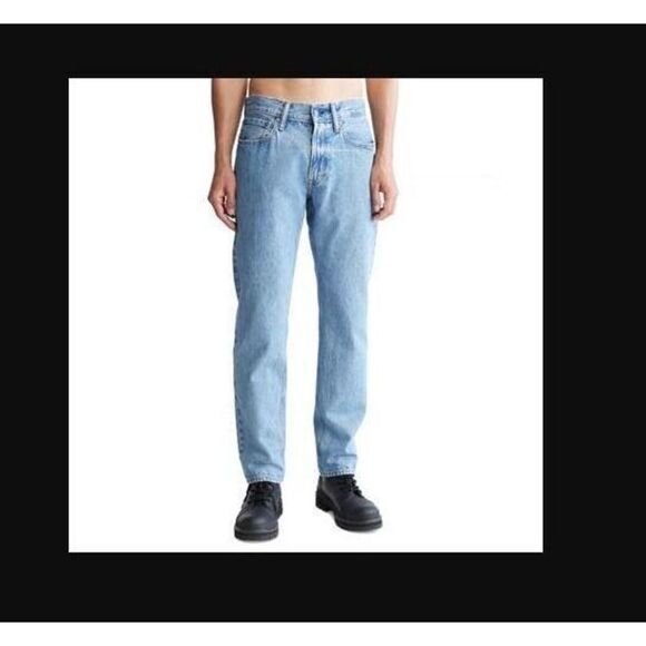 Calvin Klein Men's Sz 38x30 Desert Blue Standard Straight Fit Denim Jeans $90 - Picture 12 of 12